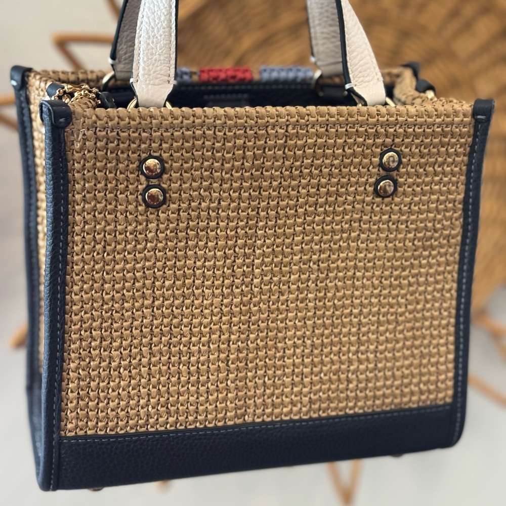 Coach Dempsey Straw tote brand new - Picture 2 of 7